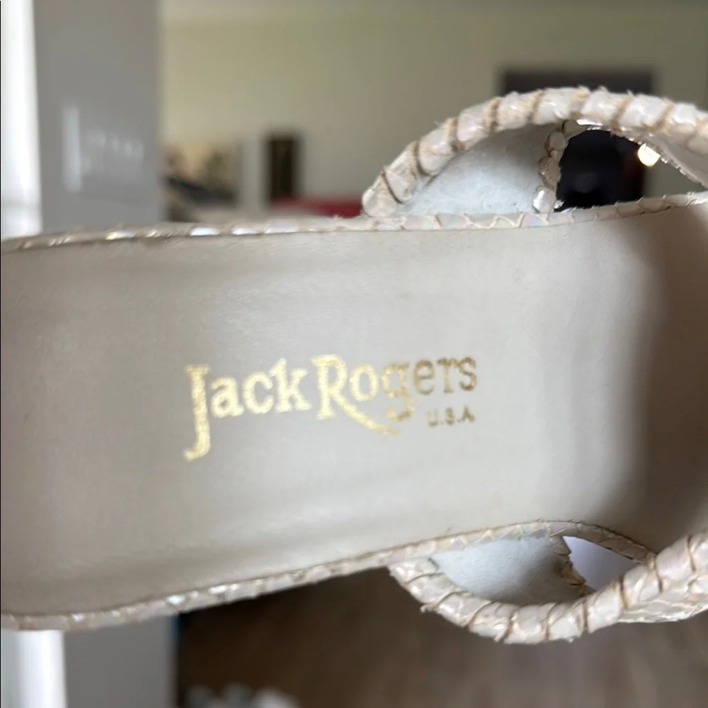 Jack Rogers Whipstitches Kitten Heel Thong Sandals SZ 6 - Picture 9 of 16
